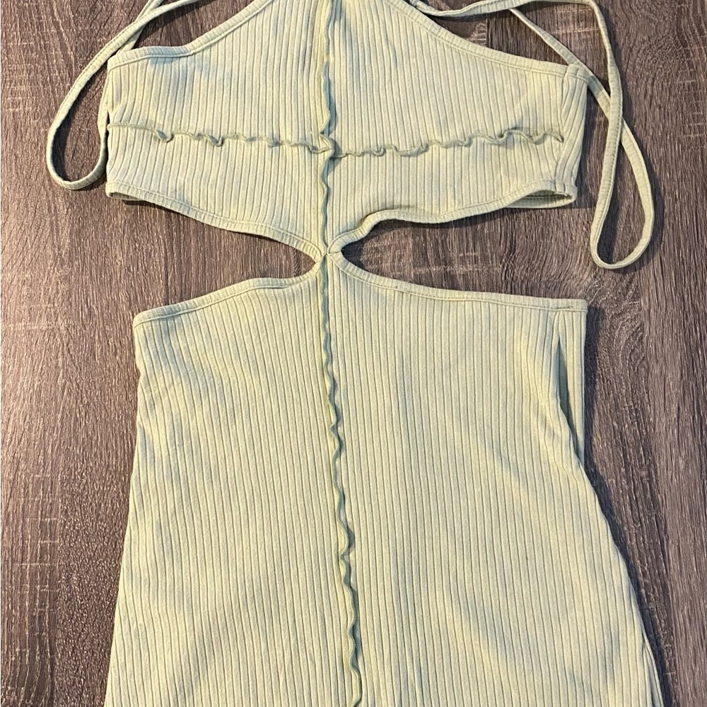 Sexy green Mini Dress boutique Junior large nwot club vacation never worn new​​ - Picture 7 of 9